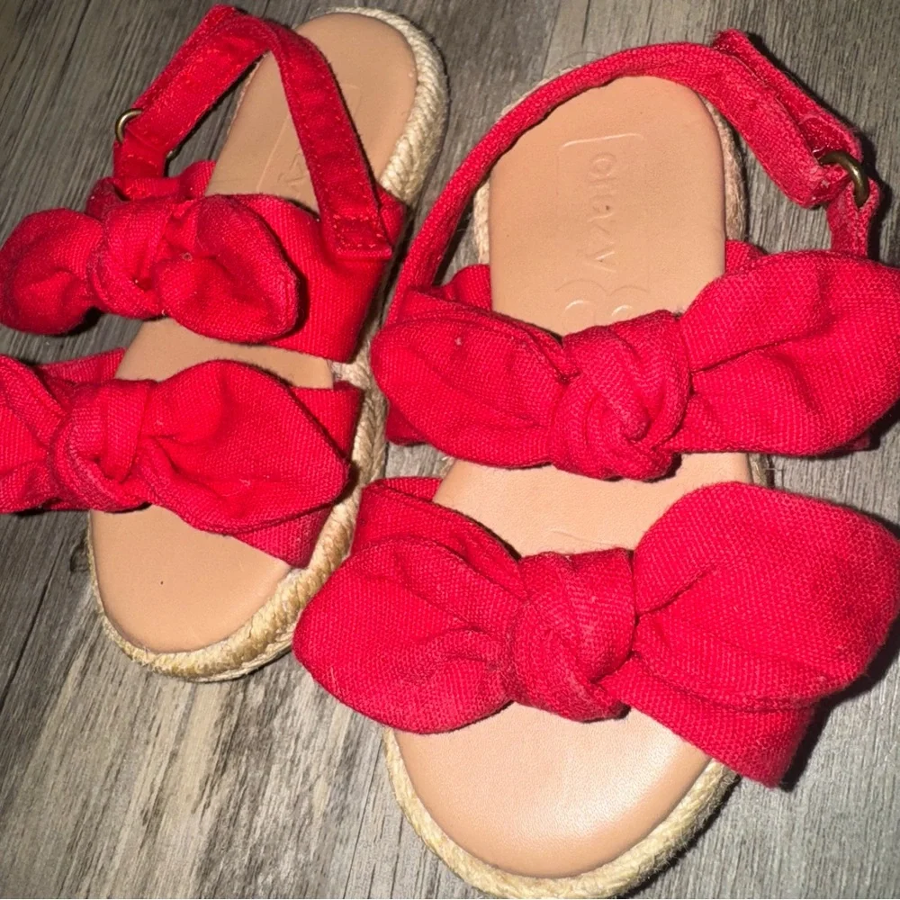 Crazy 8 Red Bow Espadrille Sandals